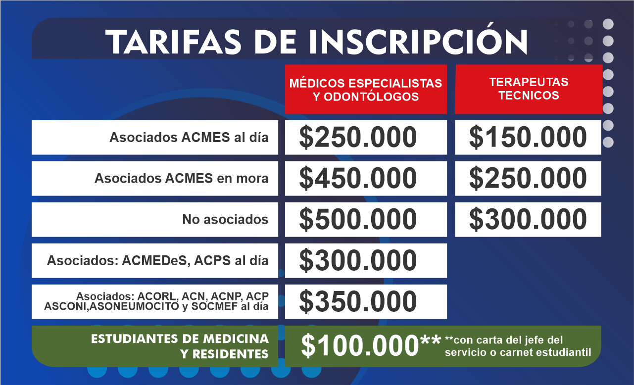 tarifa inscripciones